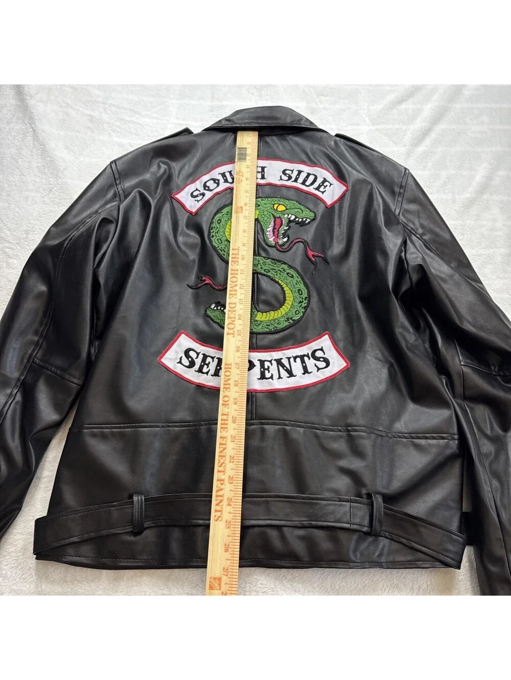 Jacket Faux Leather Serpents Riverdale Southside Side South Black Biker L
